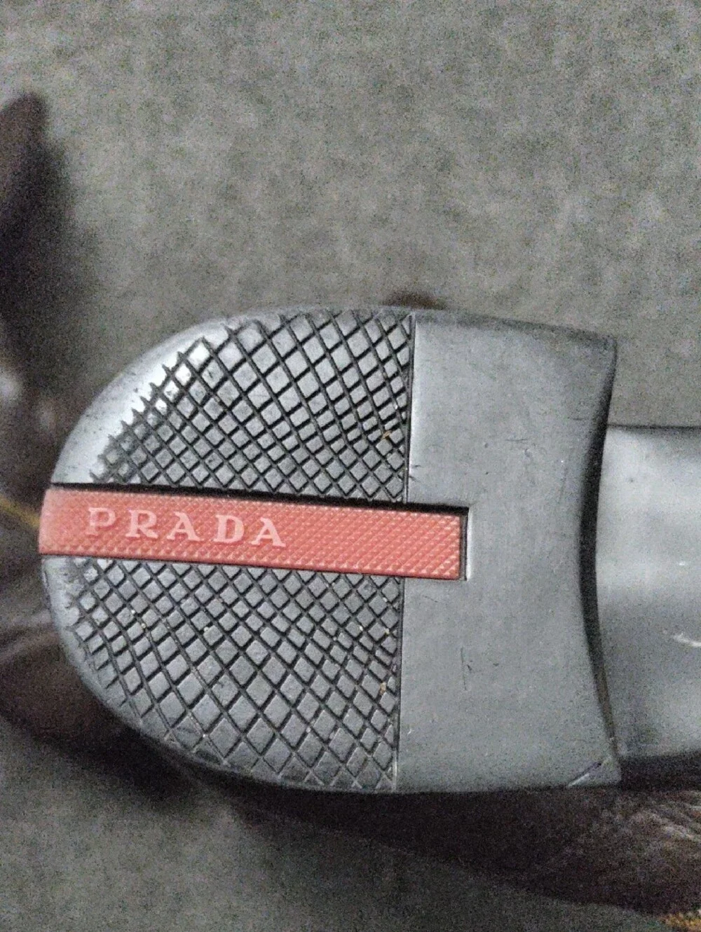 Prada Women's Tall Brown Pebble Leather Riding Boots